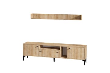 Tv-möbelset Gregani 150 cm - Natur/Svart - Möbler - TV- & Mediamöbler - TV-möbelset