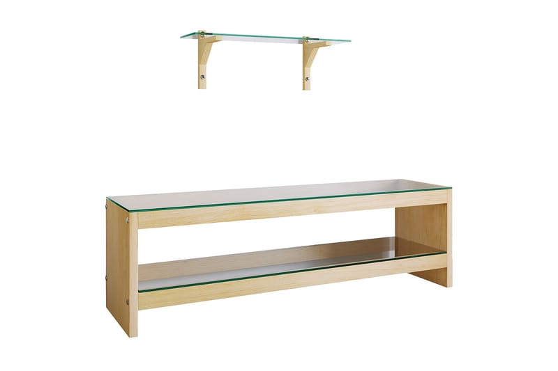 TV-möbelset Grinstad 140 cm - Brun - Möbler - TV- & Mediamöbler - TV-möbelset