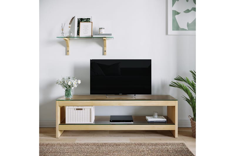 TV-möbelset Grinstad 140 cm - Brun - Möbler - TV- & Mediamöbler - TV-möbelset