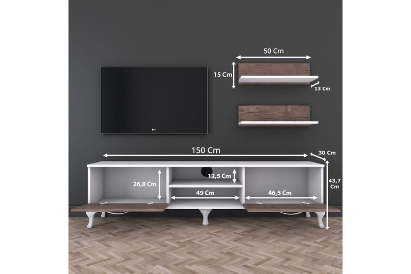TV-Möbelset Horveryd 150 cm - Brun - TV-möbelset