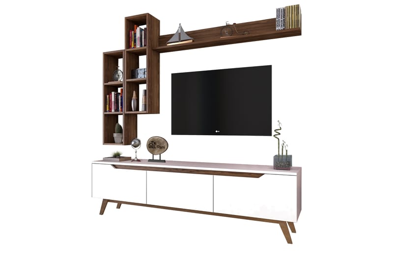 TV-Möbelset Horveryd 180 cm - Beige - Möbler - TV- & Mediamöbler - TV-möbelset