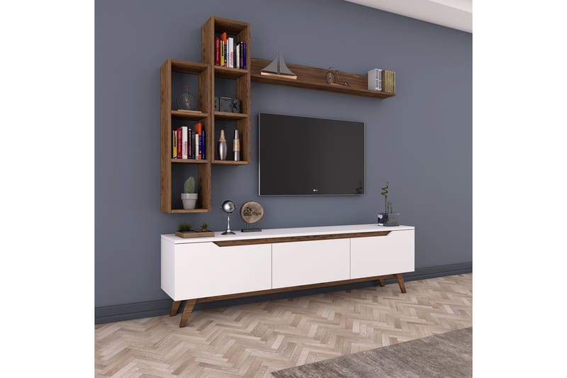 TV-Möbelset Horveryd 180 cm - Beige - Möbler - TV- & Mediamöbler - TV-möbelset