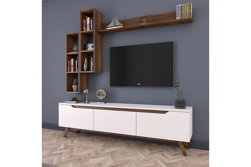 TV-Möbelset Horveryd 180 cm - Beige - Möbler - TV- & Mediamöbler - TV-möbelset