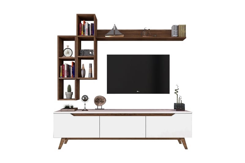 TV-Möbelset Horveryd 180 cm - Beige - Möbler - TV- & Mediamöbler - TV-möbelset