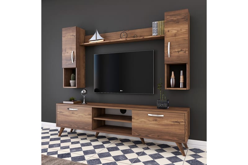 TV-Möbelset Horveryd 180 cm - Brun - Möbler - TV- & Mediamöbler - TV-möbelset