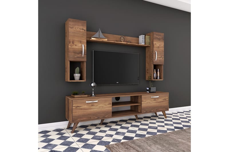 TV-Möbelset Horveryd 180 cm - Brun - Möbler - TV- & Mediamöbler - TV-möbelset