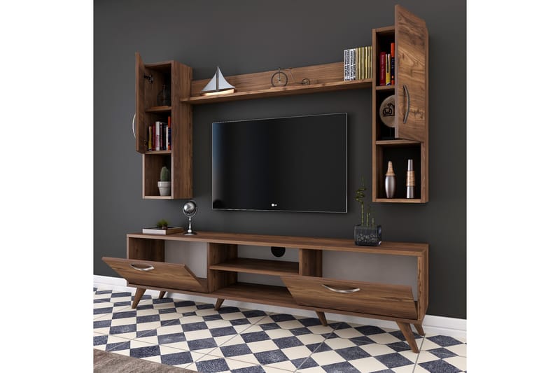 TV-Möbelset Horveryd 180 cm - Brun - Möbler - TV- & Mediamöbler - TV-möbelset