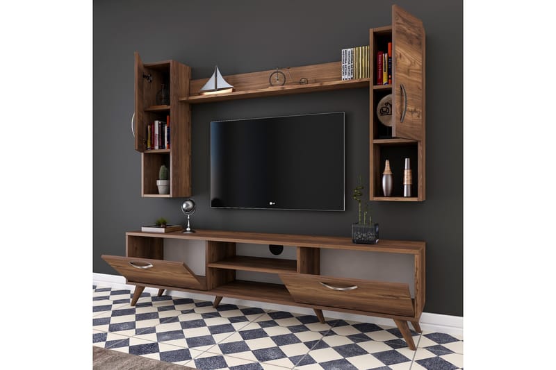 TV-Möbelset Horveryd 180 cm - Brun - TV-möbelset