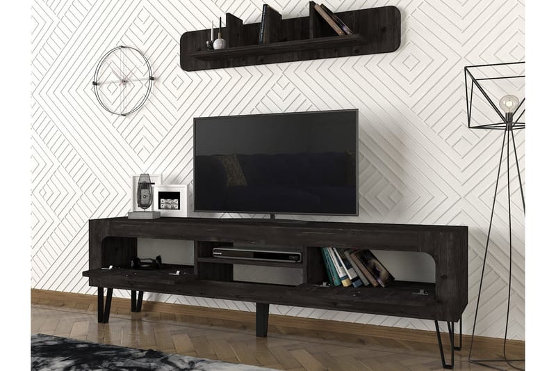 TV-Möbelset Huntingford 180 cm - Svart - TV-möbelset