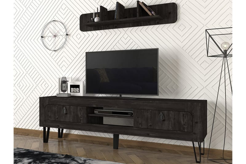 TV-Möbelset Huntingford 180 cm - Svart - TV-möbelset