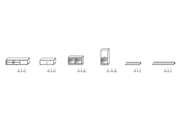 TV-Möbelset Jyles 250 cm - Vit - Möbler - TV- & Mediamöbler - TV-möbelset