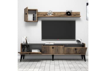 TV-Möbelset Kaltenhauser 180 cm - Valnöt|Marmor - Möbler - TV- & Mediamöbler - TV-möbelset