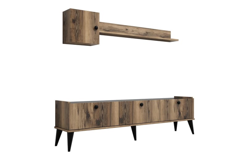 TV-Möbelset Kaltenhauser 180 cm - Valnöt|Marmor - Möbler - TV- & Mediamöbler - TV-möbelset