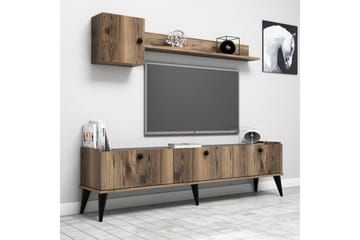TV-Möbelset Kaltenhauser 180 cm - Valnöt|Marmor - Möbler - TV- & Mediamöbler - TV-möbelset