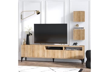 Tv-möbelset Lupinea 180 cm - Natur/Svart - Möbler - TV- & Mediamöbler - TV-möbelset