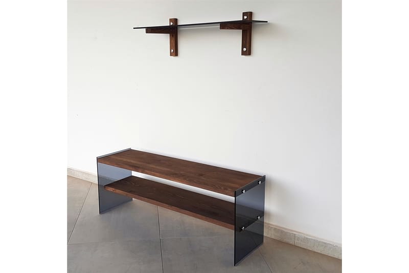 TV-Möbelset Mccarney 45 cm - Valnöt - Möbler - TV- & Mediamöbler - TV-möbelset