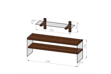 TV-Möbelset Mccarney 45 cm - Valnöt - Möbler - TV- & Mediamöbler - TV-möbelset