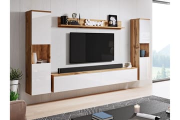 Tv-möbelset Mototada - Natur/Vit - Möbler - TV- & Mediamöbler - TV-möbelset