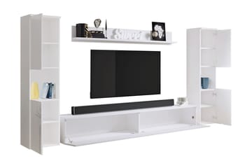Tv-möbelset Mototada - Natur/Vit - Möbler - TV- & Mediamöbler - TV-möbelset