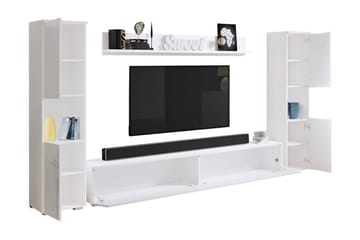 Tv-möbelset Mototada - Natur/Vit - Möbler - TV- & Mediamöbler - TV-möbelset