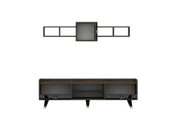 Tv-möbelset Rosanda 180 cm - Natur/Svart - Möbler - TV- & Mediamöbler - TV-möbelset