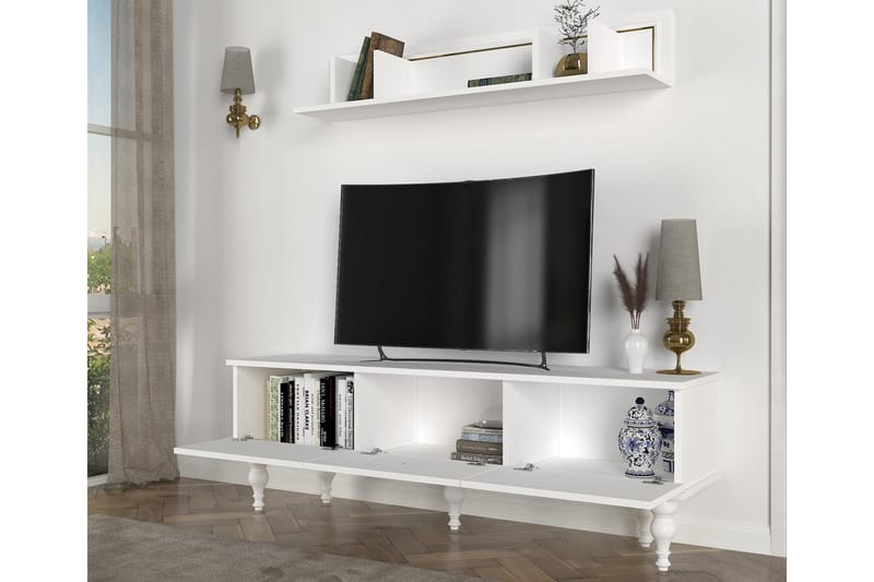 Tv-möbelset Scarletta 150 cm - Vit - TV-möbelset