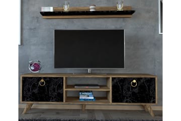 Tv-möbelset Slivea 160 cm - Mörkbrun - Möbler - TV- & Mediamöbler - TV-möbelset