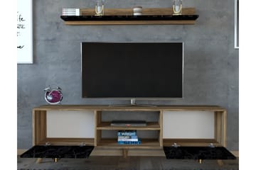 Tv-möbelset Slivea 160 cm - Mörkbrun - Möbler - TV- & Mediamöbler - TV-möbelset