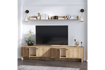 Tv-möbelset Tessari 180 cm - Natur/Brun - Möbler - TV- & Mediamöbler - TV-möbelset