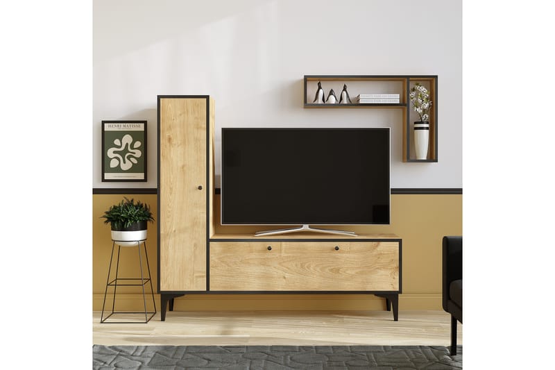 Tv-möbelset Urgby 118x49 cm - Blå - TV-möbelset