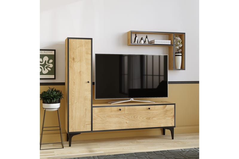 Tv-möbelset Urgby 118x49 cm - Blå - TV-möbelset