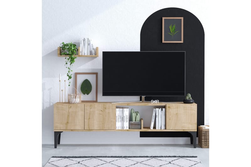 Tv-möbelset Urgby 150x47 cm - Blå - TV-möbelset