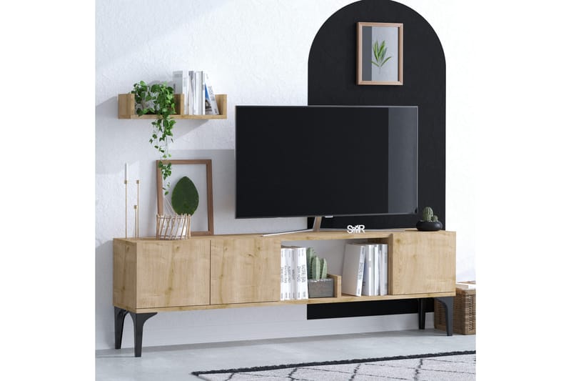 Tv-möbelset Urgby 150x47 cm - Blå - TV-möbelset