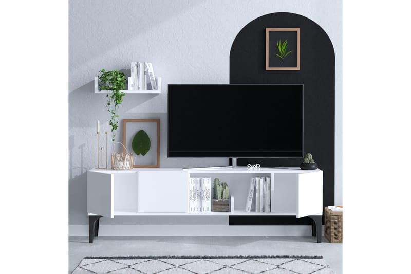 Tv-möbelset Urgby 150x47 cm - Vit - Möbler - TV- & Mediamöbler - TV-möbelset