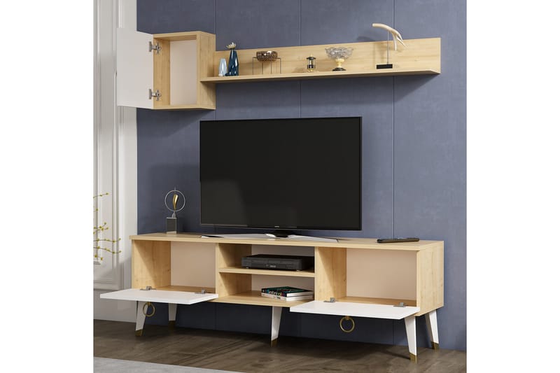 Tv-möbelset Urgby 150x50 cm - Blå - TV-möbelset