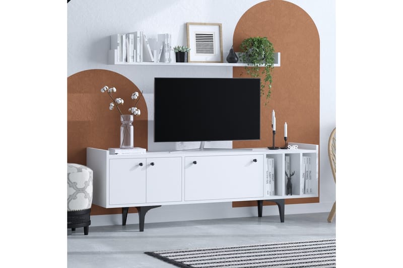 Tv-möbelset Urgby 150x57 cm - Vit - Möbler - TV- & Mediamöbler - TV-möbelset
