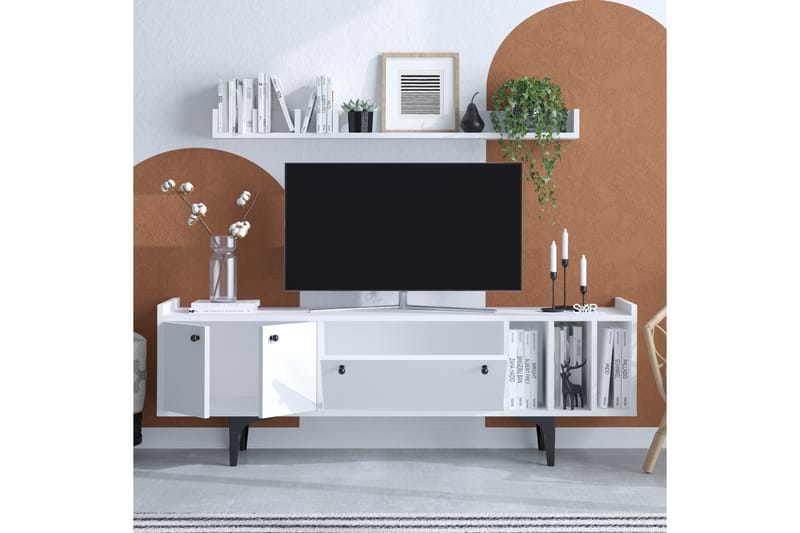 Tv-möbelset Urgby 150x57 cm - Vit - Möbler - TV- & Mediamöbler - TV-möbelset