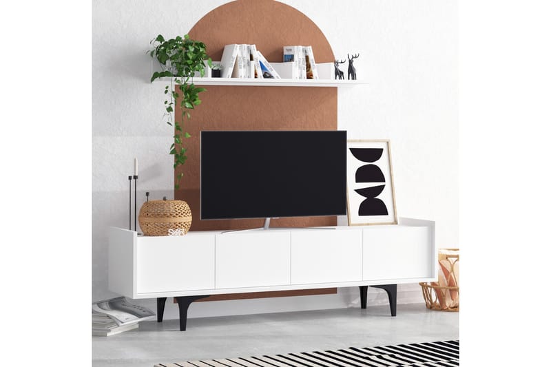Tv-möbelset Urgby 150x57 cm - Vit - Möbler - TV- & Mediamöbler - TV-möbelset
