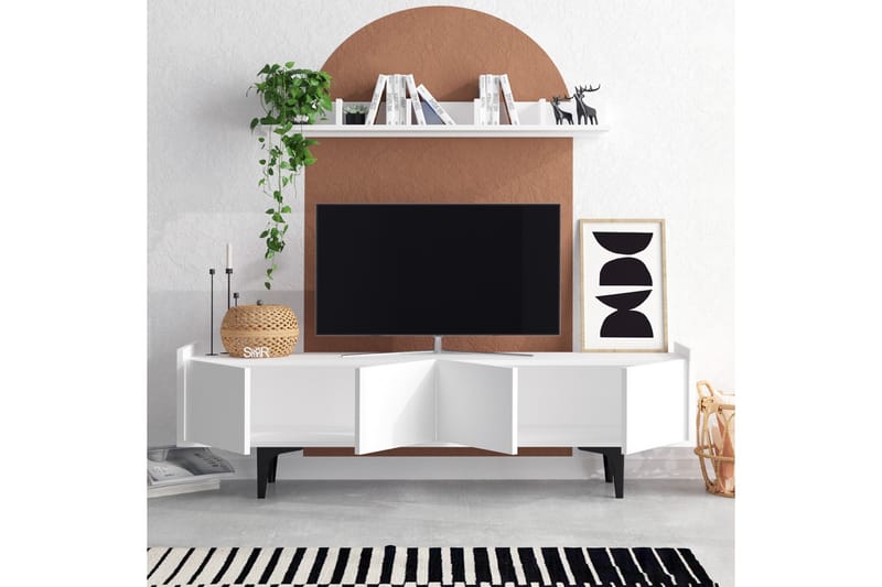 Tv-möbelset Urgby 150x57 cm - Vit - Möbler - TV- & Mediamöbler - TV-möbelset