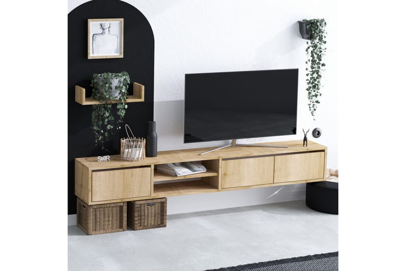 Tv-möbelset Urgby 180x25 cm - Blå - Möbler - TV- & Mediamöbler - TV-möbelset