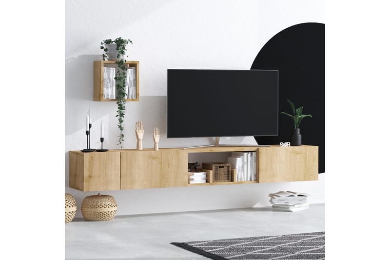 Tv-möbelset Urgby 180x25 cm - Blå - Möbler - TV- & Mediamöbler - TV-möbelset