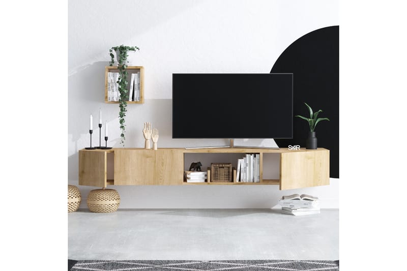 Tv-möbelset Urgby 180x25 cm - Blå - TV-möbelset