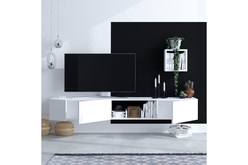 Tv-möbelset Urgby 180x25 cm - Vit - TV-möbelset