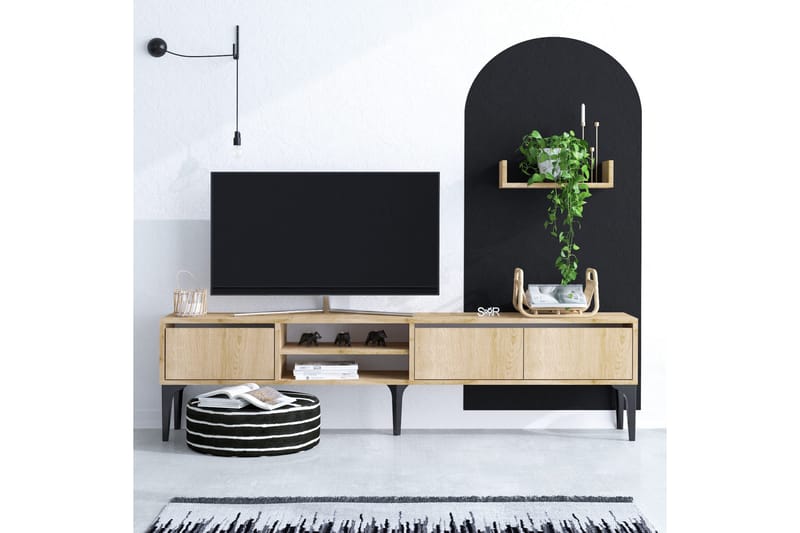 Tv-möbelset Urgby 180x50 cm - Blå - TV-möbelset