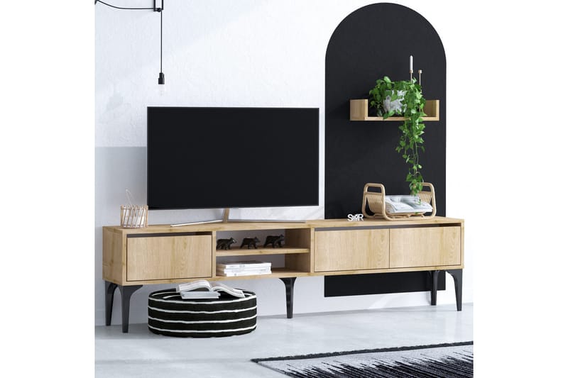 Tv-möbelset Urgby 180x50 cm - Blå - TV-möbelset