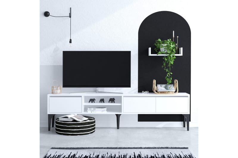 Tv-möbelset Urgby 180x50 cm - Vit - Möbler - TV- & Mediamöbler - TV-möbelset
