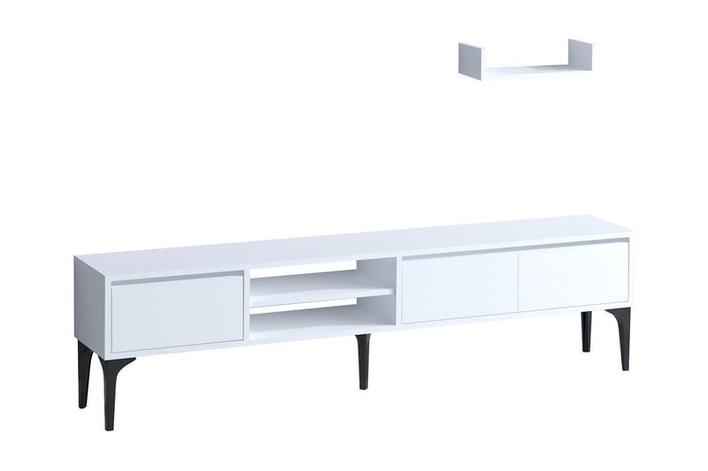 Tv-möbelset Urgby 180x50 cm - Vit - Möbler - TV- & Mediamöbler - TV-möbelset