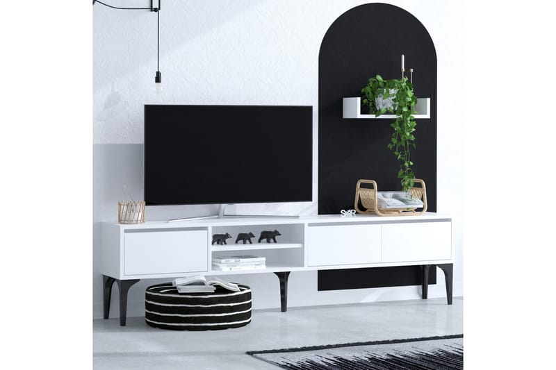 Tv-möbelset Urgby 180x50 cm - Vit - Möbler - TV- & Mediamöbler - TV-möbelset