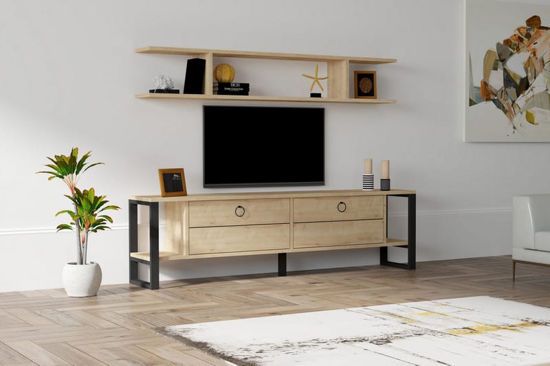 Tv-möbelset Violaceae 160x45 cm - Blå - TV-möbelset