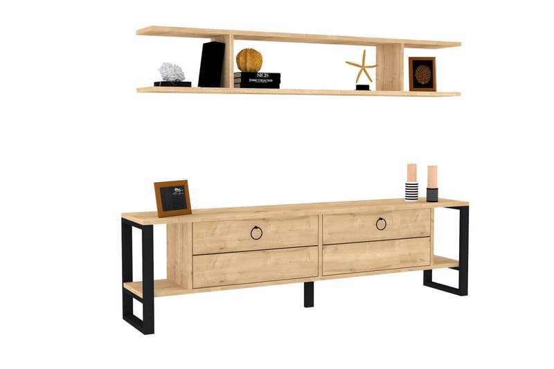 Tv-möbelset Violaceae 160x45 cm - Blå - Möbler - TV- & Mediamöbler - TV-möbelset